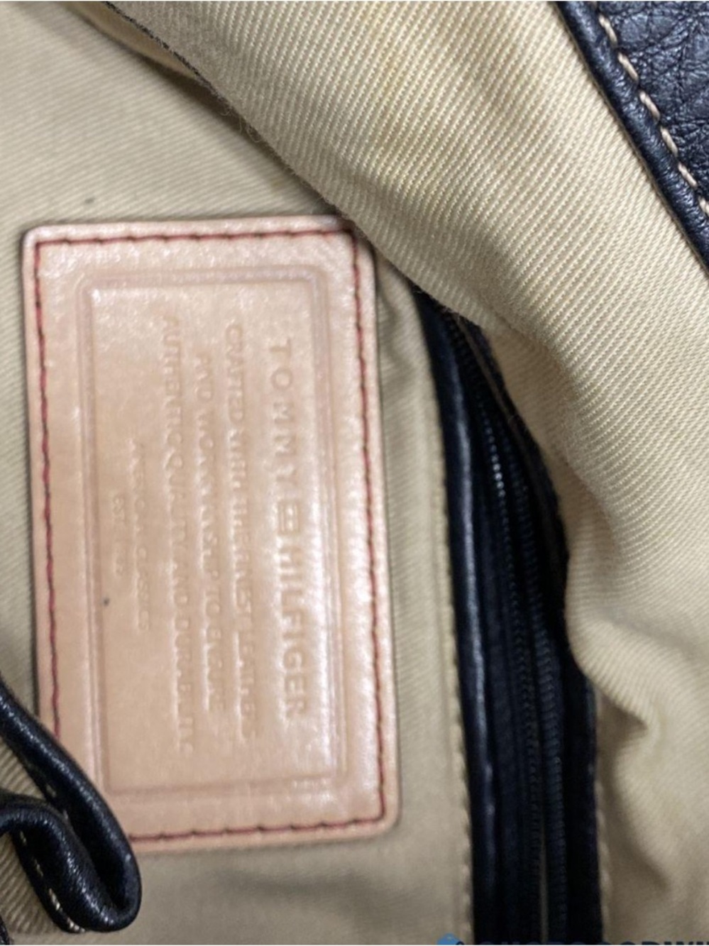 Tommy Hilfiger Leather Crossbody Satchel Bag - Picture 11 of 12